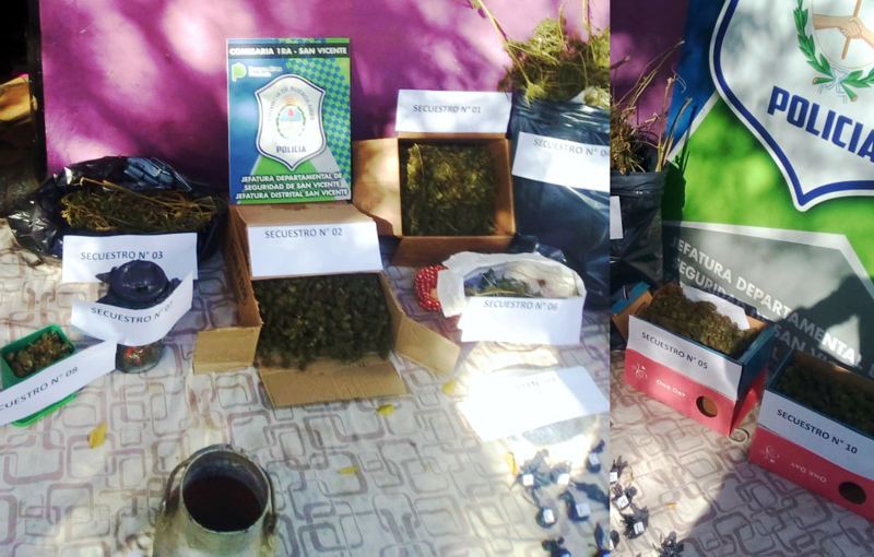 SV | Flores violetas: capturaron un narco con tres kilos de marihuana