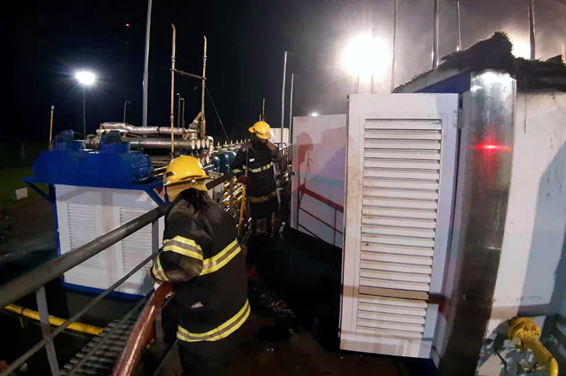 SV | Alerta por un incendio en la planta de gas licuado de Domselaar