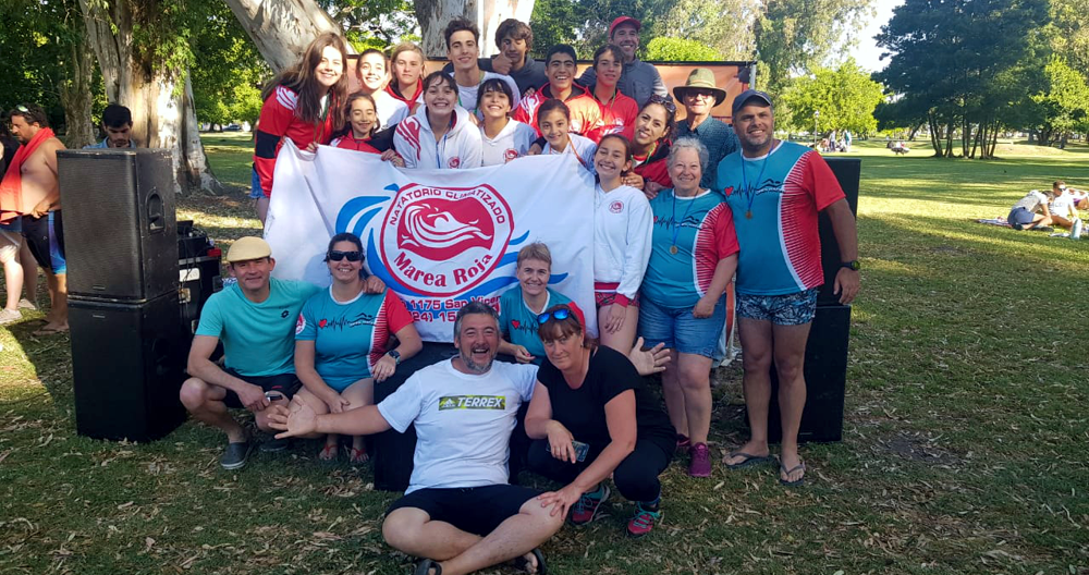 Natación | 17 podios para Marea Roja en las Aguas Abiertas de Chascomús