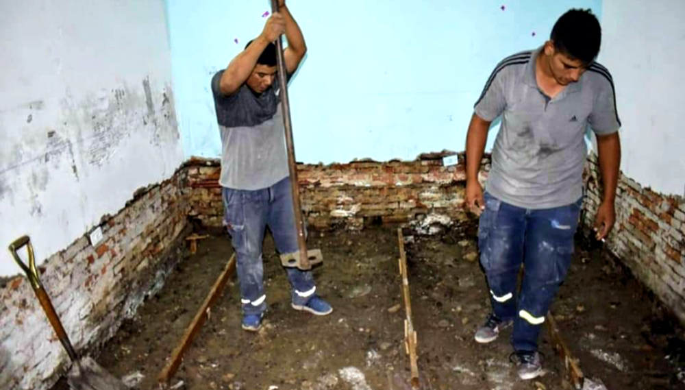 Educación | Avanzan los trabajos en la Escuela Rural 10 de Domselaar