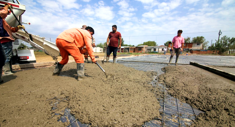 Educación | Construyen playón para albergar escuela modular en Korn
