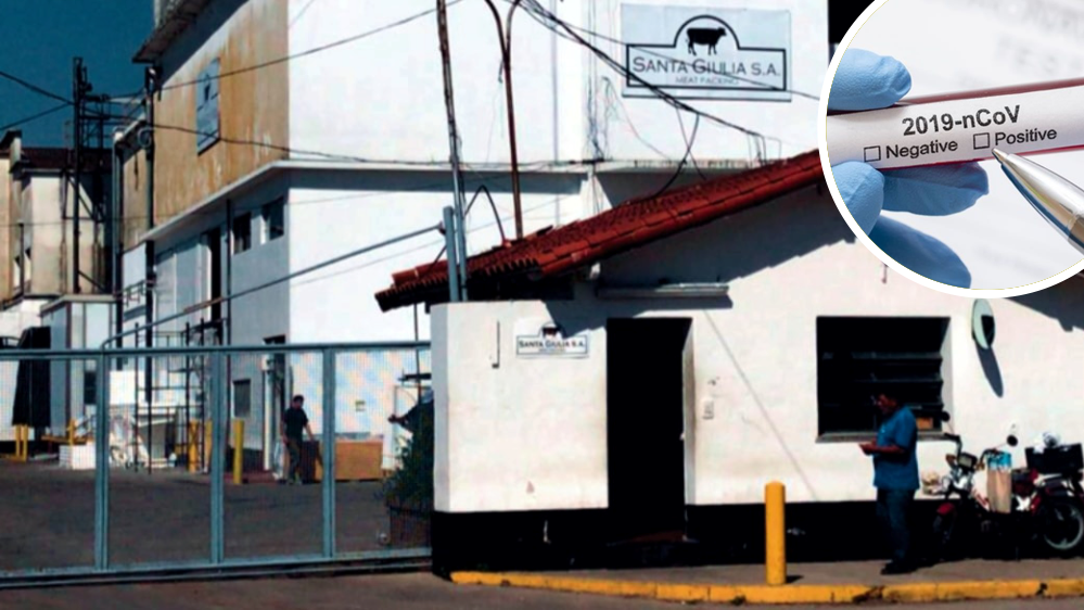 50 contagios | Segundo caso de coronavirus en el frigorífico Santa Giulia de Alejandro Korn