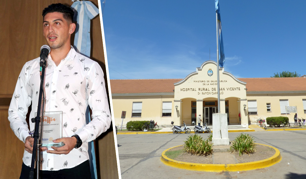 San Vicente | Cristian Espinoza donó fondos para el hospital Ramón Carrillo