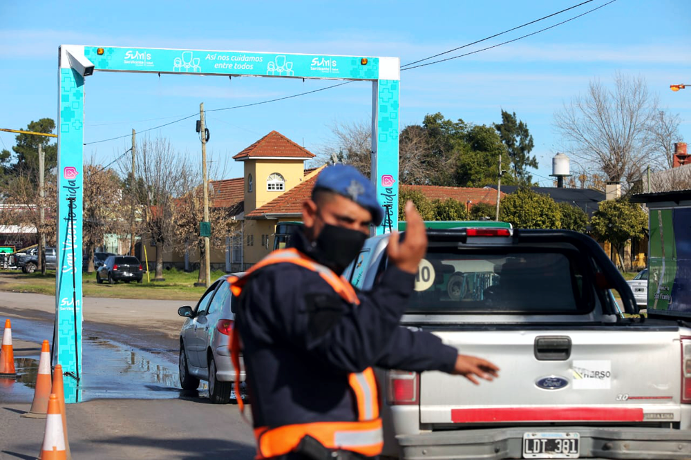 COVID-19 | San Vicente instaló cinco arcos desinfectantes en los principales accesos
