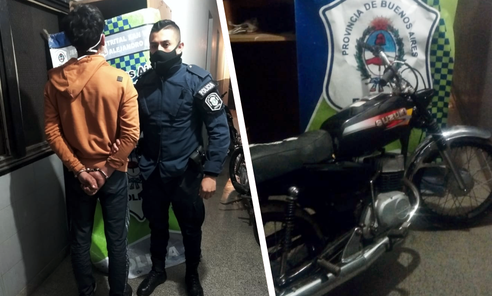 Alejandro Korn | La policía detuvo a un peligroso motochorro, acusado de varios robos a mano armada