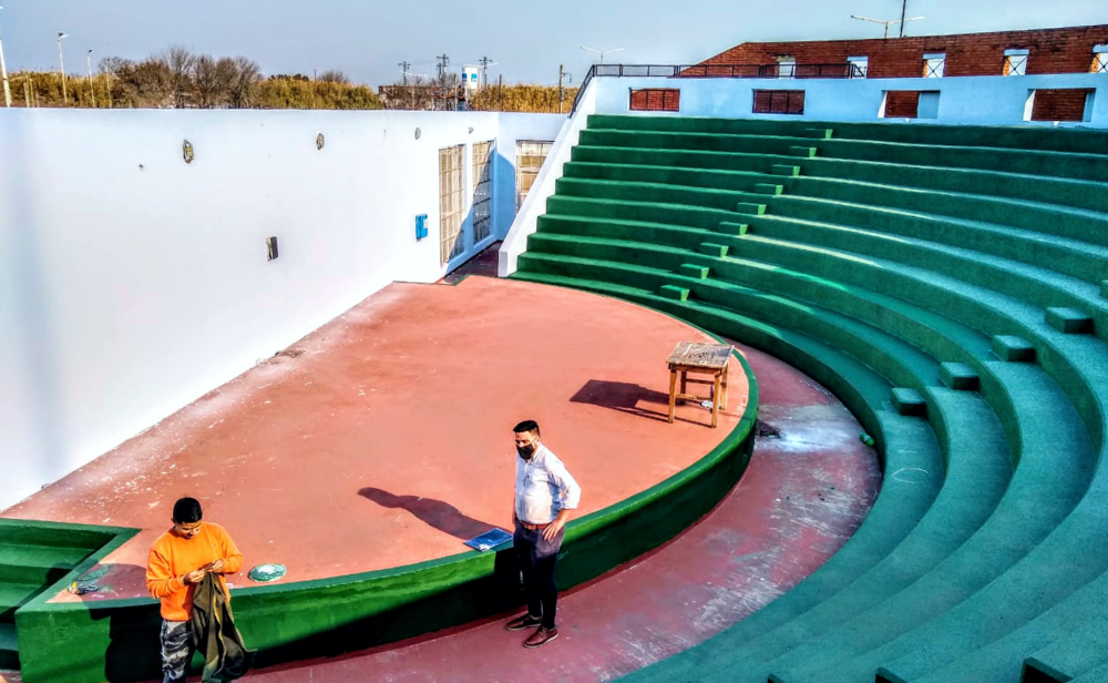 Presidente Perón | Ponen en valor el Anfiteatro Manzi, el Polideportivo Furriól y la Biblioteca José Hernández
