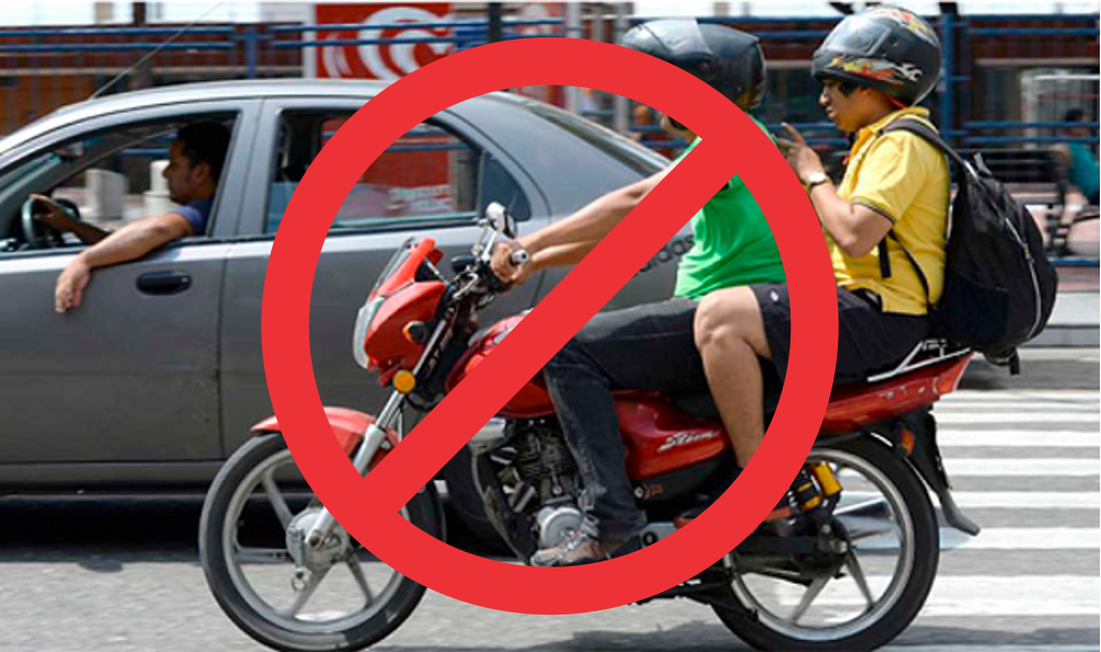 San Vicente | Las motos deberán circular con una sola persona a bordo