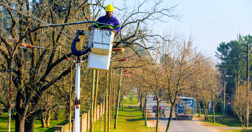 Obra pública | Iluminan con tecnología LED 2500 metros de la calle Lavalle de San Vicente