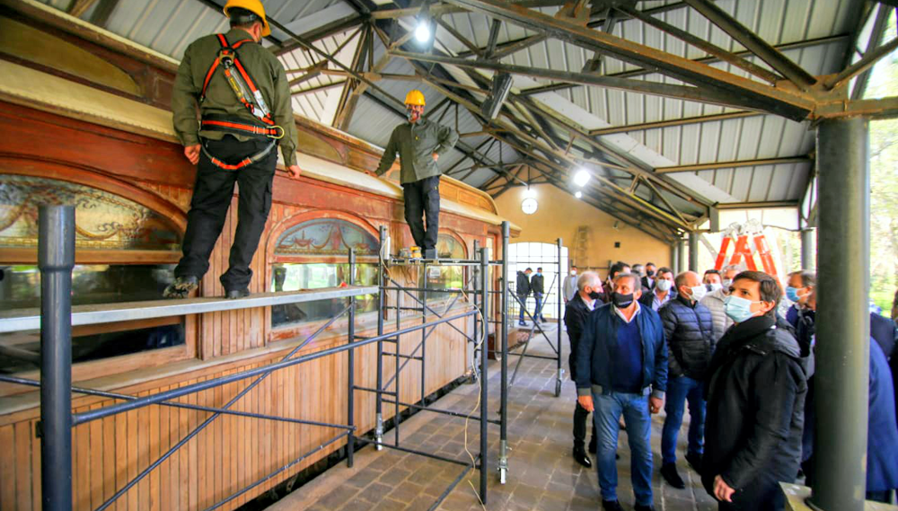 San Vicente | Museo Quinta 17 de Octubre: comenzó la restauración del Tren Presidencial