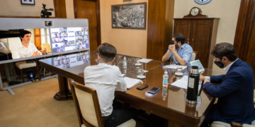 Convenio | Provincia financiará el consolidado de calles con cordón cuneta para San Vicente