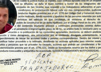 San Vicente | El sindicato de Mauricio Romano intenta acallar a Al Sur Web