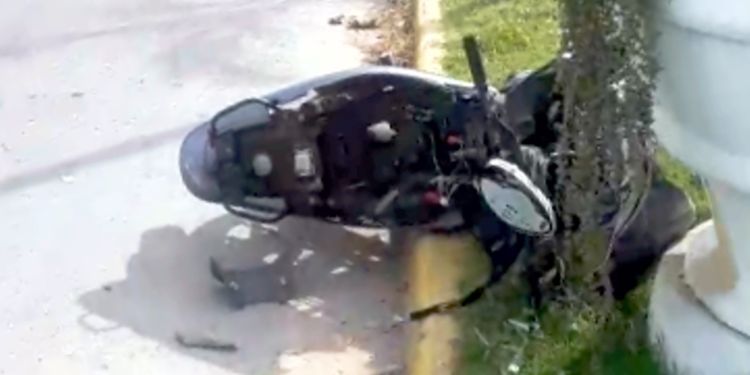 San Vicente | Dos jóvenes terminaron hospitalizados tras accidente con una moto en la laguna