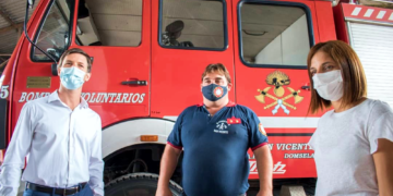 San Vicente | Alonso y Mantegazza entregaron equipamiento a los Bomberos Voluntarios