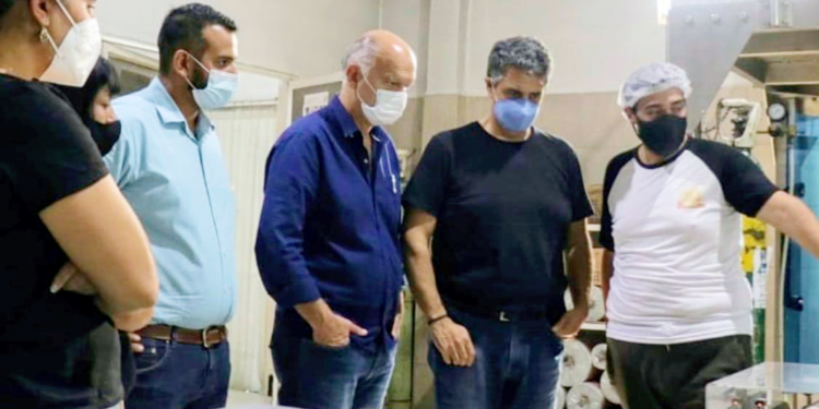 Política | Jorge Macri y Néstor Grindetti estuvieron en San Vicente y visitaron una PyME