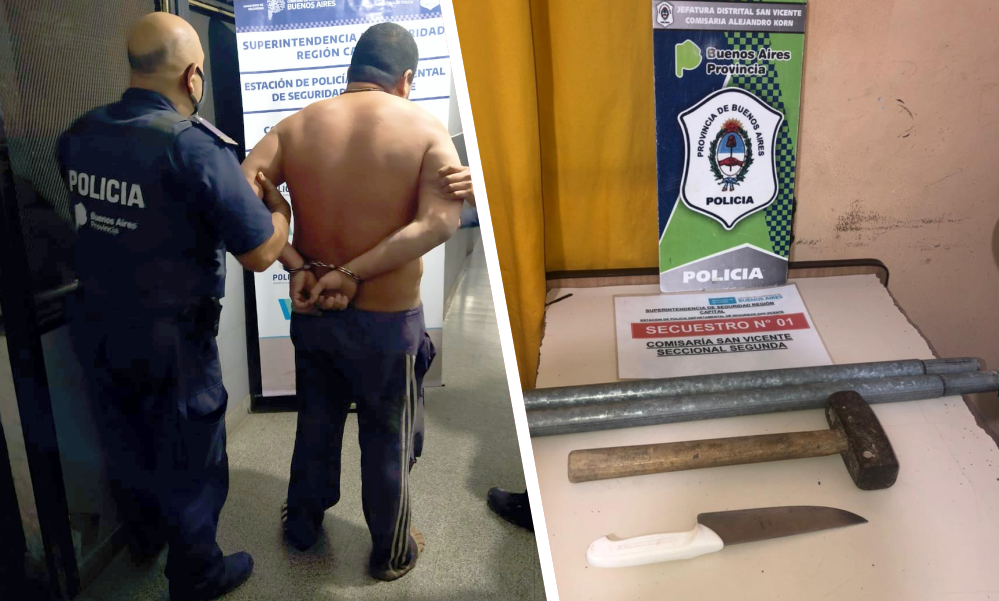 Alejandro Korn | Detienen a un sujeto que había golpeado salvajemente a su pareja