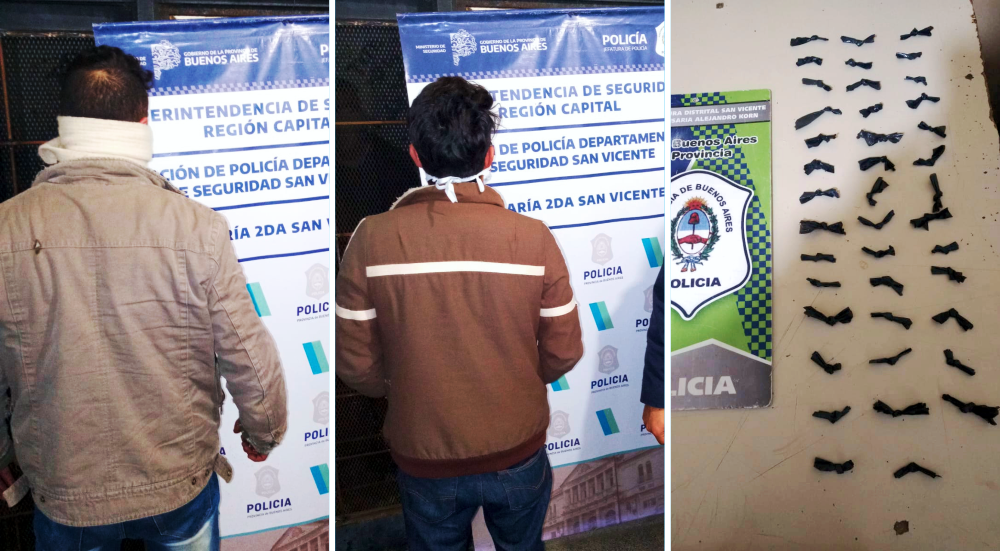 Alejandro Korn | Detienen a dos sujetos con 41 dosis de pasta base de cocaína