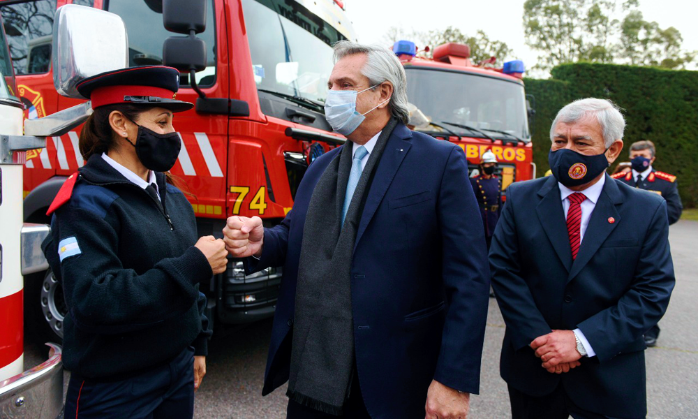 Olivos | Alberto Fernández promulgó la Ley de Fortalecimiento del Sitema de Bomberos Voluntarios