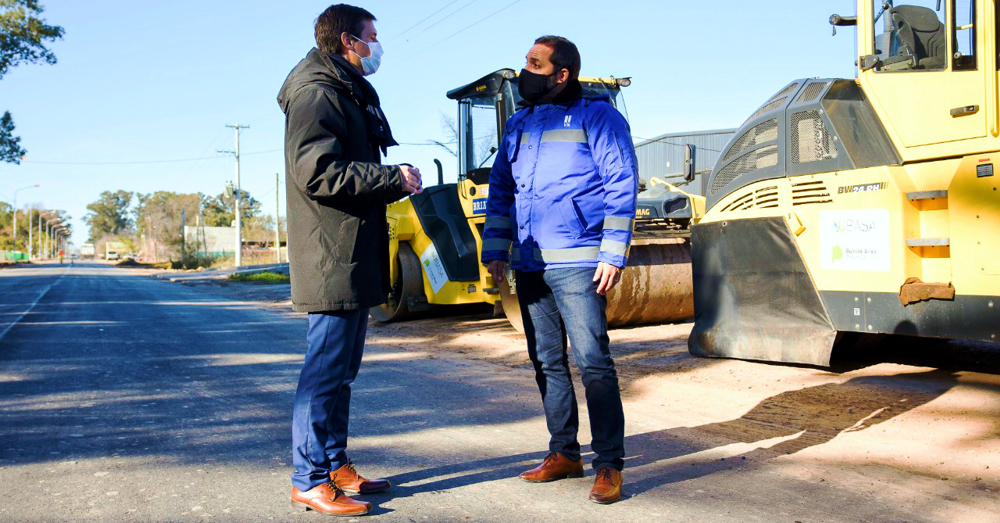 Obra Pública | Mantegazza recorrió los avances en la obra de repavimentación de la avenida Rivadavia