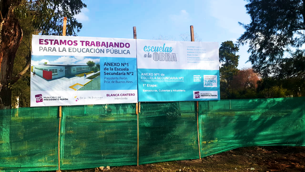 Guernica | Comenzaron a construir el Anexo de la Escuela Secundaria 2 en el barrio Panamérica