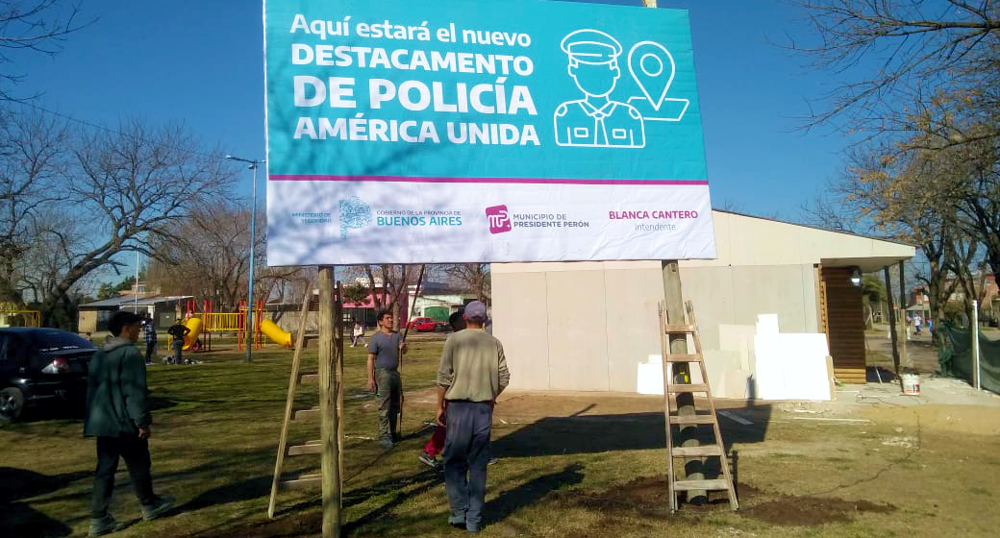 Presidente Perón | Construyen un destacamento policial en el barrio América Unida