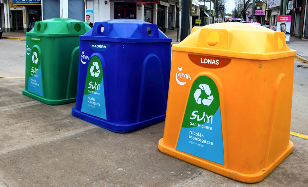 San Vicente | Instalan nuevas estaciones de reciclado en ocho puntos del distrito