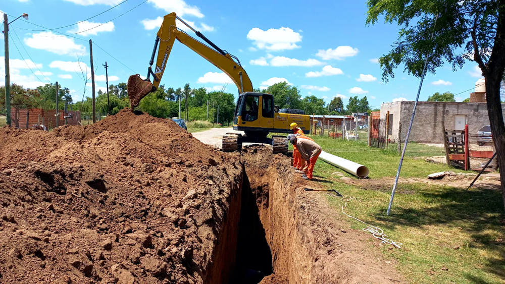 San Vicente | Comenzó la obra de ampliación de la red cloacal para los barrios El Fortín y Santa Inés