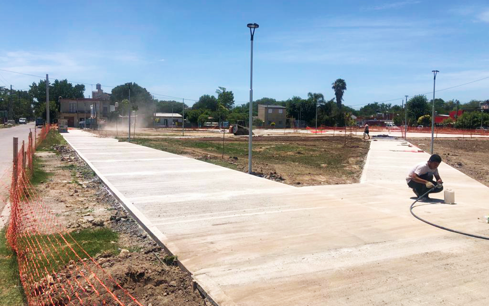 Guernica | Avanza la obra de la nueva plaza “17 de Agosto” en el barrio San Martín