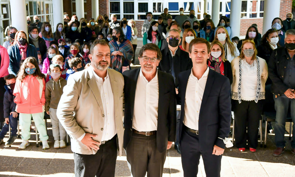 San Vicente | Mantegazza y Sileoni visitaron obras y firmaron un nuevo convenio en materia educativa