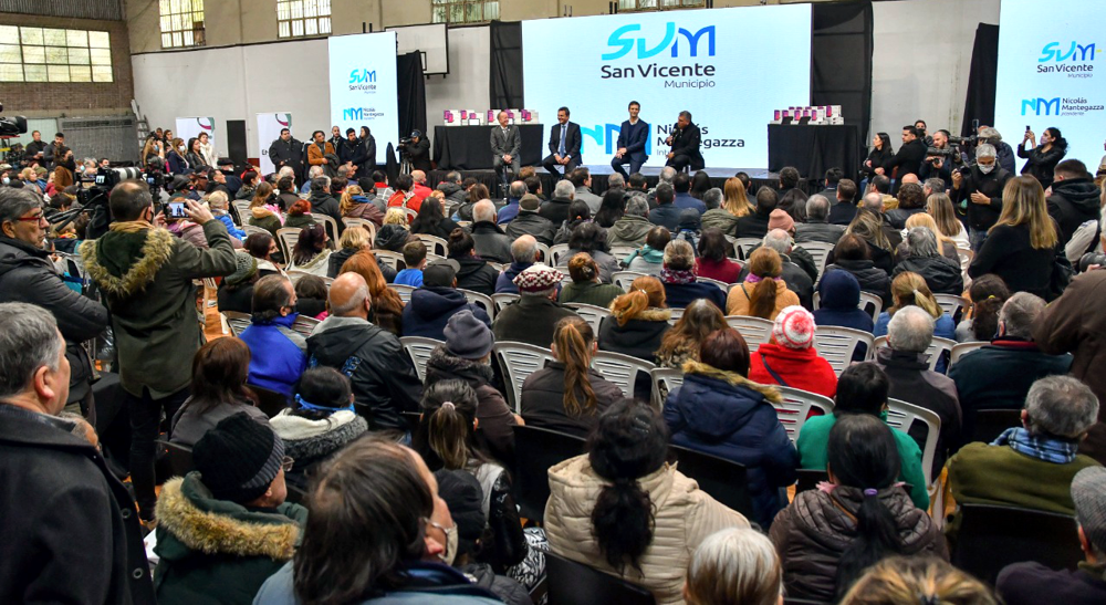 San Vicente | Con la presencia de Massa e Insaurralde, Mantegazza lanzó el plan Conectado con Vos.