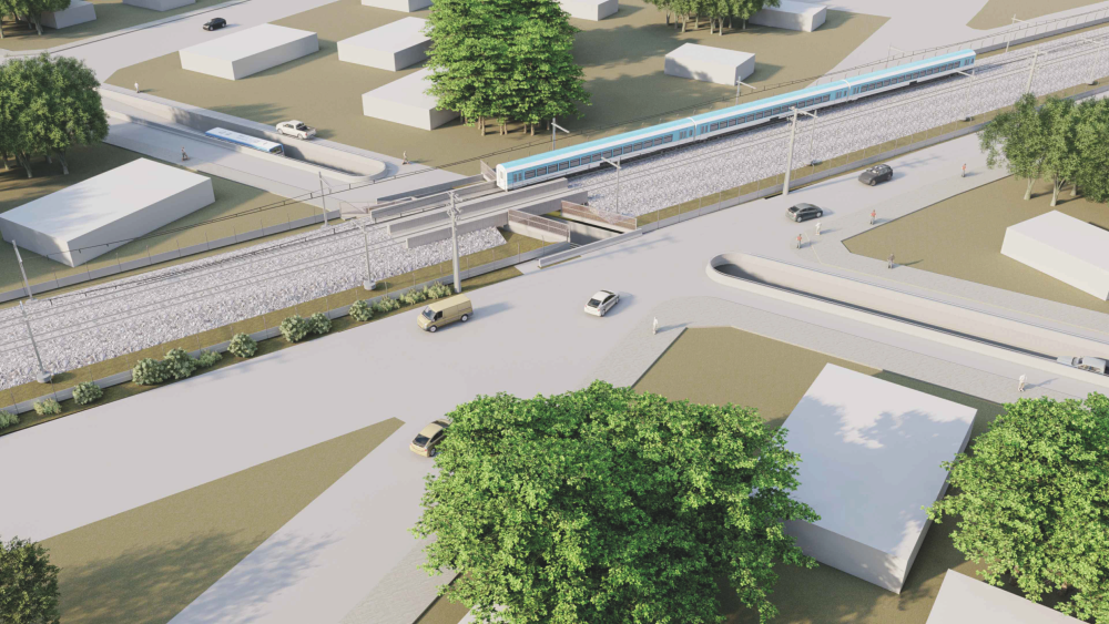 Alejandro Korn | Mantegazza y Marinucci presentaron la obra de otro paso bajo a nivel en la ciudad