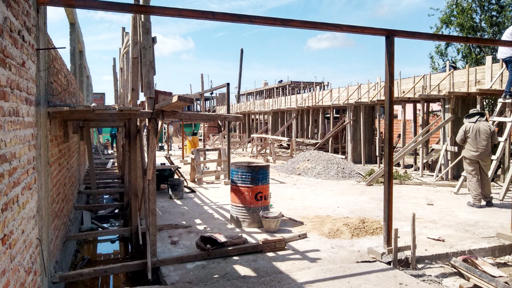 Presidente Perón | Avances en la construcción del CDI del barrio América Unida