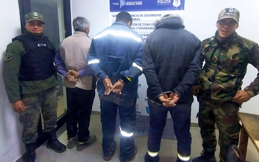 San Vicente | La Policía Rural detuvo a tres sujetos que se encontraban robando cables