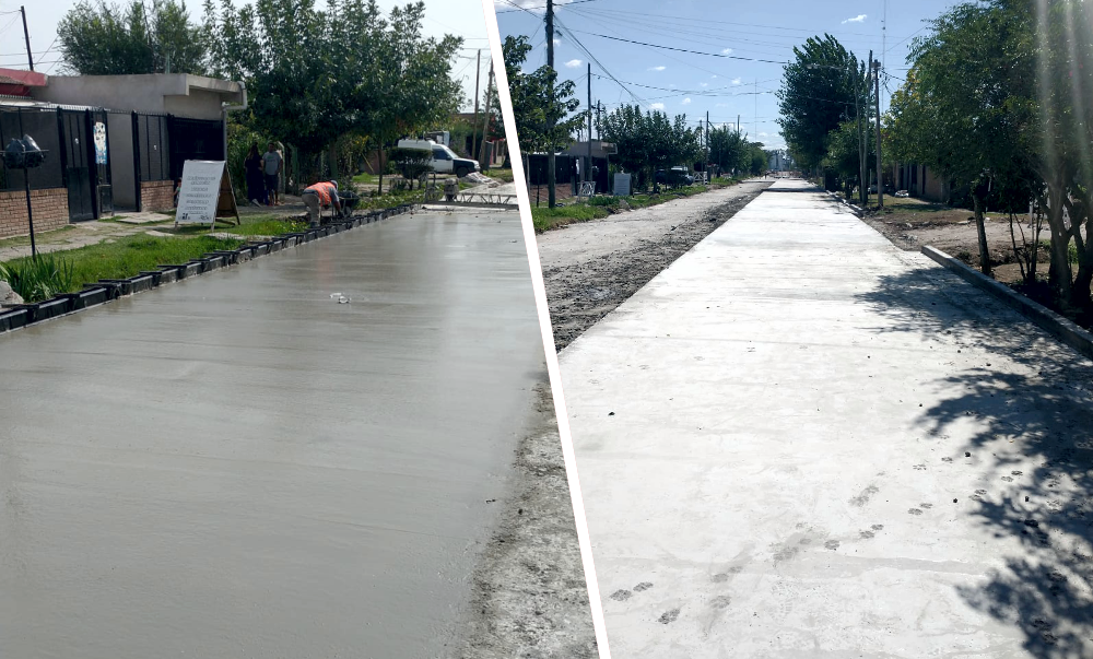 Obra Pública | Avanza la pavimentación de la calle Mansilla en el barrio Numancia Norte de Guernica