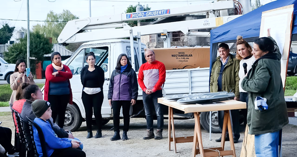 Gestión | El Municipio anunció la obra de iluminación para el barrio Numancia Norte de Guernica