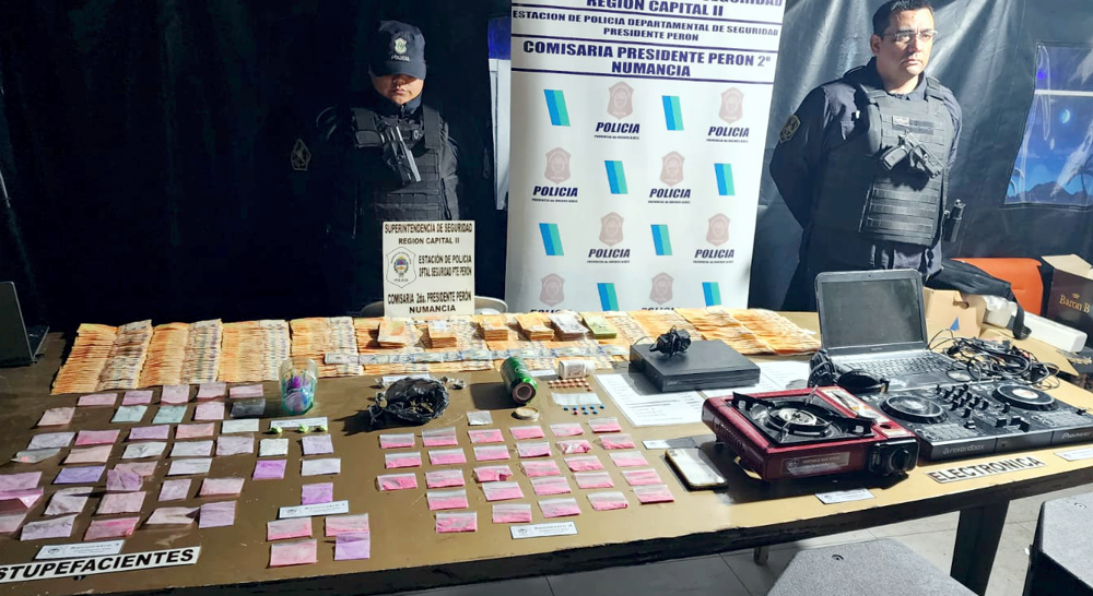 Presidente Perón | Desarticulan una fiesta clandestina y secuestran gran cantidad de drogas ilícitas