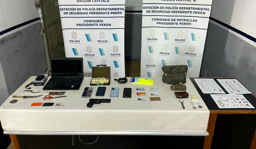 Presidente Perón | Delincuentes que robaron en Claypole fueron detenidos en el barrio Las Lomas
