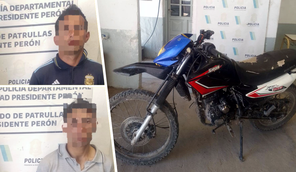 Presidente Perón | Detienen a motochorros que habían robado el teléfono a una mujer