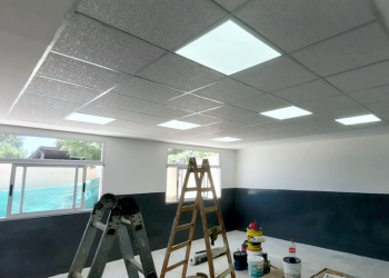 Presidente Perón | Construyen un aula en la Escuela Secundaria 9 del barrio 25 de Mayo
