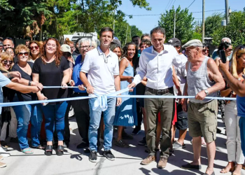 Alejandro Korn | Mantegazza y Katopodis inauguraron obra hídrica y de asfalto en Santa Ana