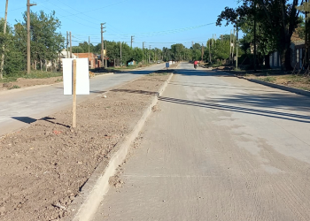 San Vicente | El asfalto de la calle Matheu ingresó en su etapa final de construcción