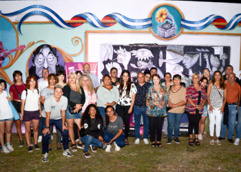 Cultura | Cantero descubrió un mural por el Día de la Música en el anfiteatro de Guernica