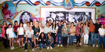 Cultura | Cantero descubrió un mural por el Día de la Música en el anfiteatro de Guernica