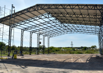 Alejandro Korn | Avanza la construcción del nuevo Centro Logístico Municipal