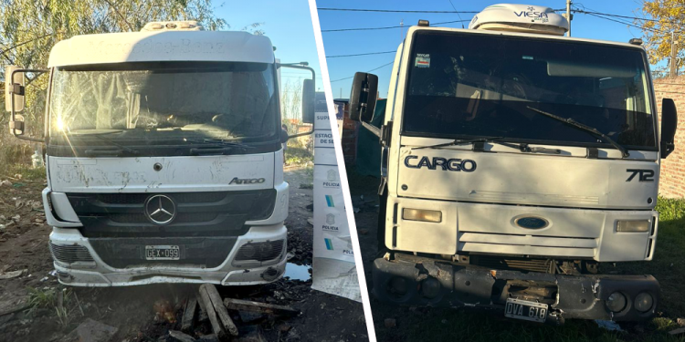 Presidente Perón | Detienen a dos hombres desguazando dos camiones robados en Agrocolonias