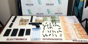 Presidente Perón | Detienen a cuatro sujetos, armados y con varias dosis de pasta base