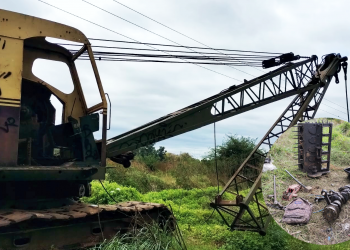 San Vicente | Detienen a tres sujetos desguazando una máquina vial abandonada cerca del arroyo
