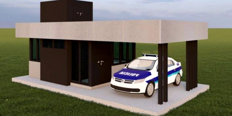 Seguridad | Comenzó la construcción de una Posta Policial en el barrio El Roble de Guernica