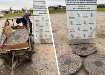 Policiales | Detienen a dos sujetos que robaban tapas de las cámaras de las cloacas