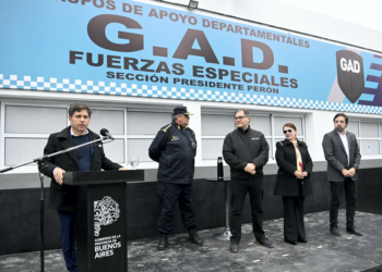Seguridad | Kicillof y Cantero inauguraron dos bases de grupos especiales de la Policía