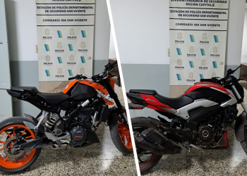 San Vicente | Tres jóvenes con moto robada se resistieron a ser aprehendidos